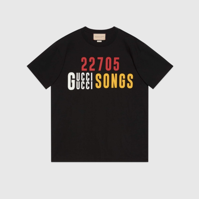 gucci 22705 songs print t-shirt